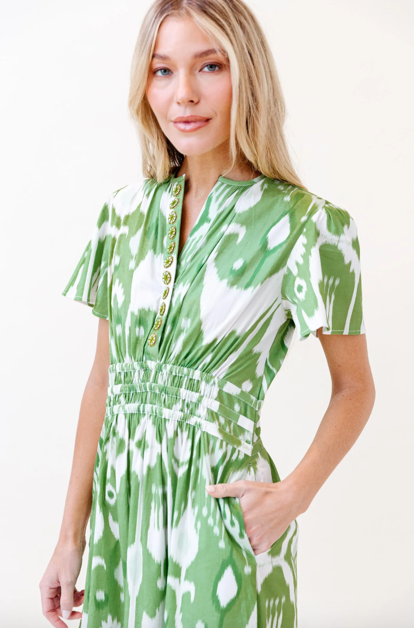 Sheridan French | Eloise Dress - Apple Ikat