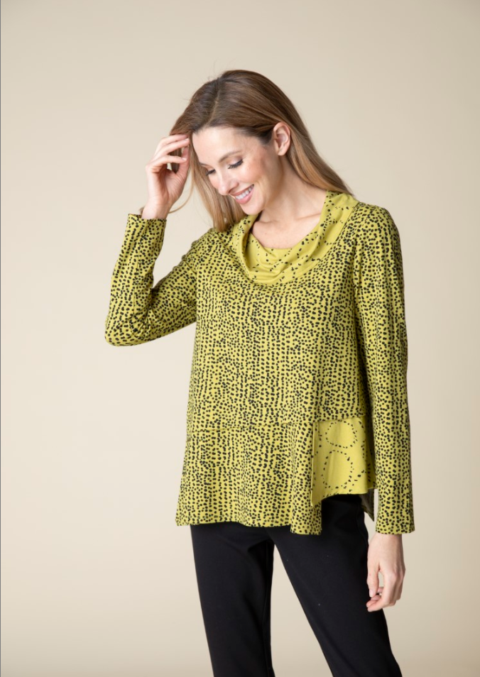 Habitat | Core Travel Mix Mixed Cowl Top