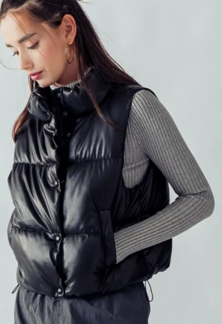 Aaron &amp; Amber | Isara High Neck Puffer Vest