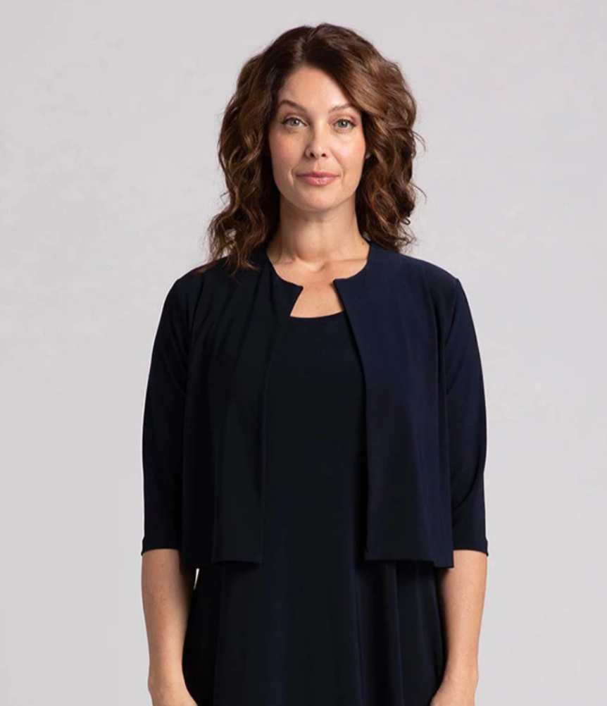 Sympli | Classic Bolero Cardigan, 3/4 Sleeve