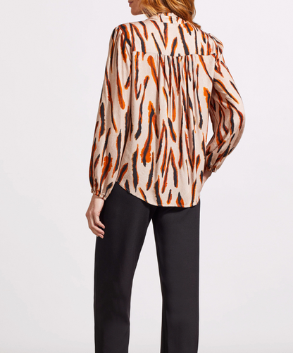 Tribal | L/s Button Front Blouse