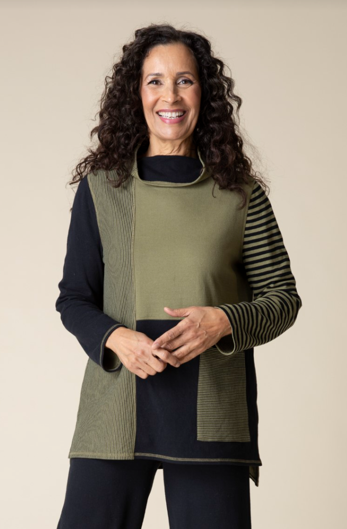 Habitat |  Dbl Face Mix Stripe Colorblock Tunic