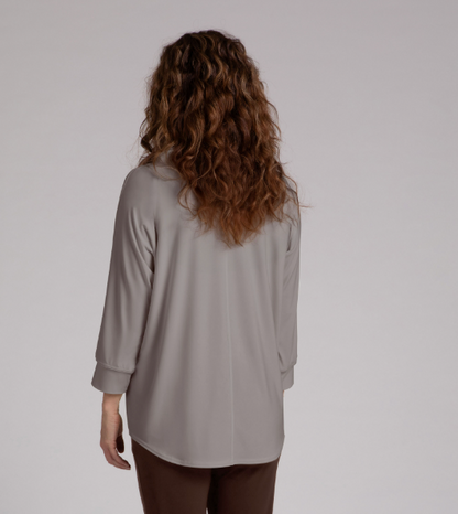 Sympli | Funnel Neck Pullover W/ Kangaroo pocket