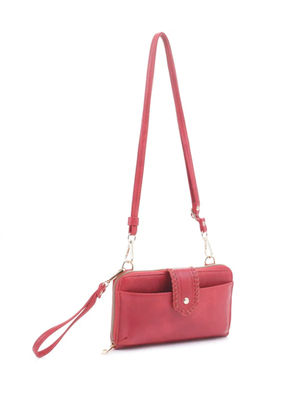 Evelyne Talman | Abby Smartphone Wallet Crossbody - red