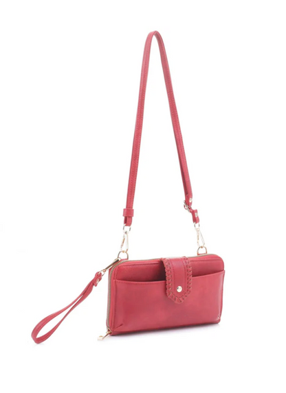 Evelyne Talman | Abby Smartphone Wallet Crossbody - red