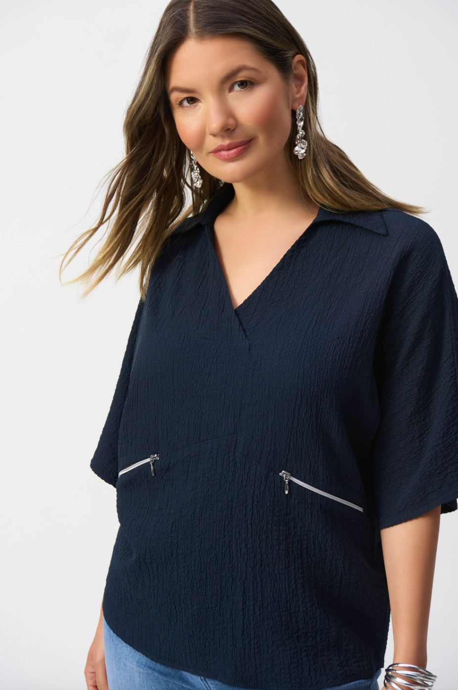 Joseph Ribkoff | Seersucker Top