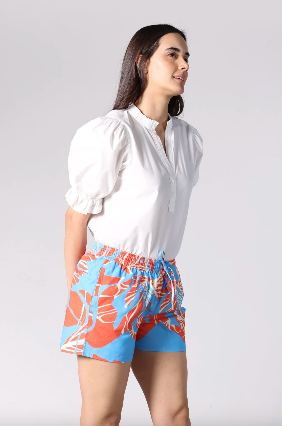 MAUDE Liz Short in missy sportswear, featuring a casual fit with elastic waistband and comfortable fabric for active wear.