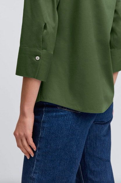 Foxcroft | Mary Solid Top Basil