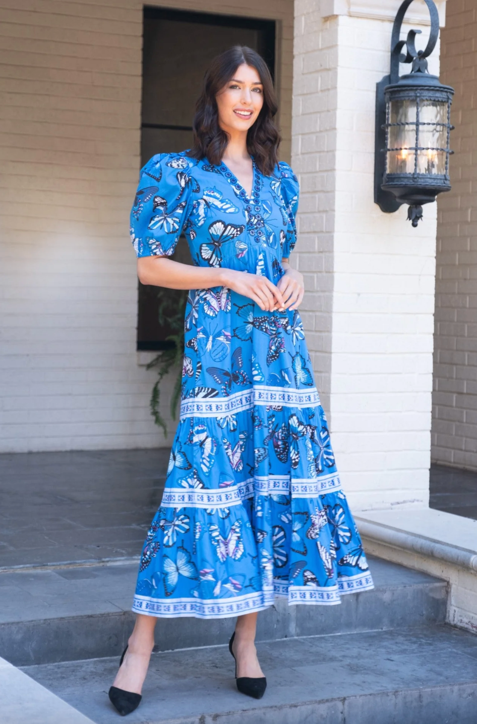 Sheridan French Margot Dress in sapphire, elegant sleeveless dress with a fitted bodice and flowing skirt, stylish for special occasions.