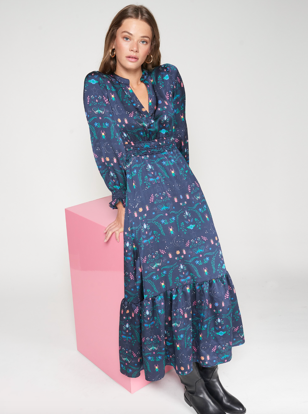 Vilagallo | Navy Print Insects Top