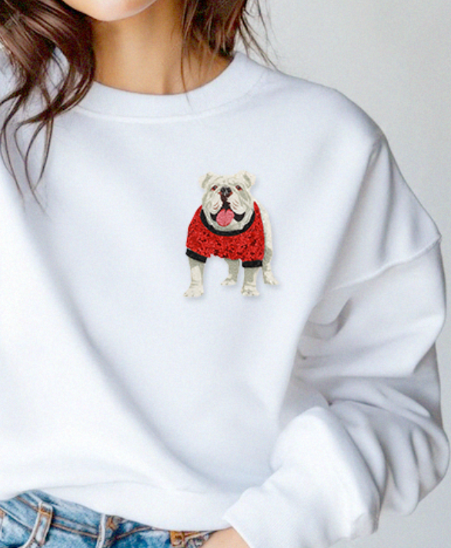 Golden Stella | Bulldog Glitter Brooch