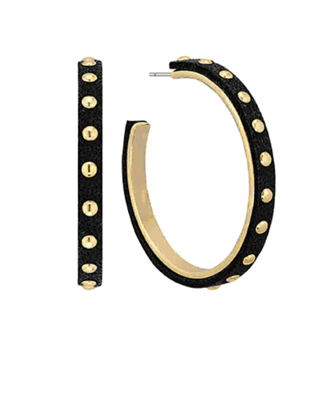 Golden Stella | Metal Studded Hoops