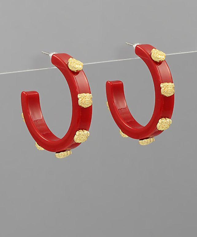Golden Stella | Bulldog Acetate Hoops