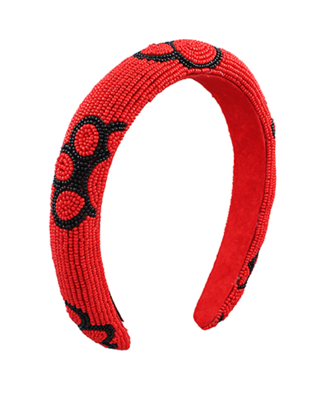 Golden Stella | Beaded Paw Print Headband