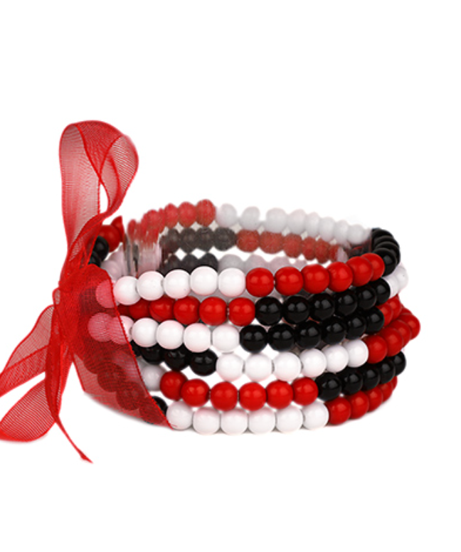 Closter Collection Game Day Bead Bracelet featuring colorful beads and sports-themed jewelry design.