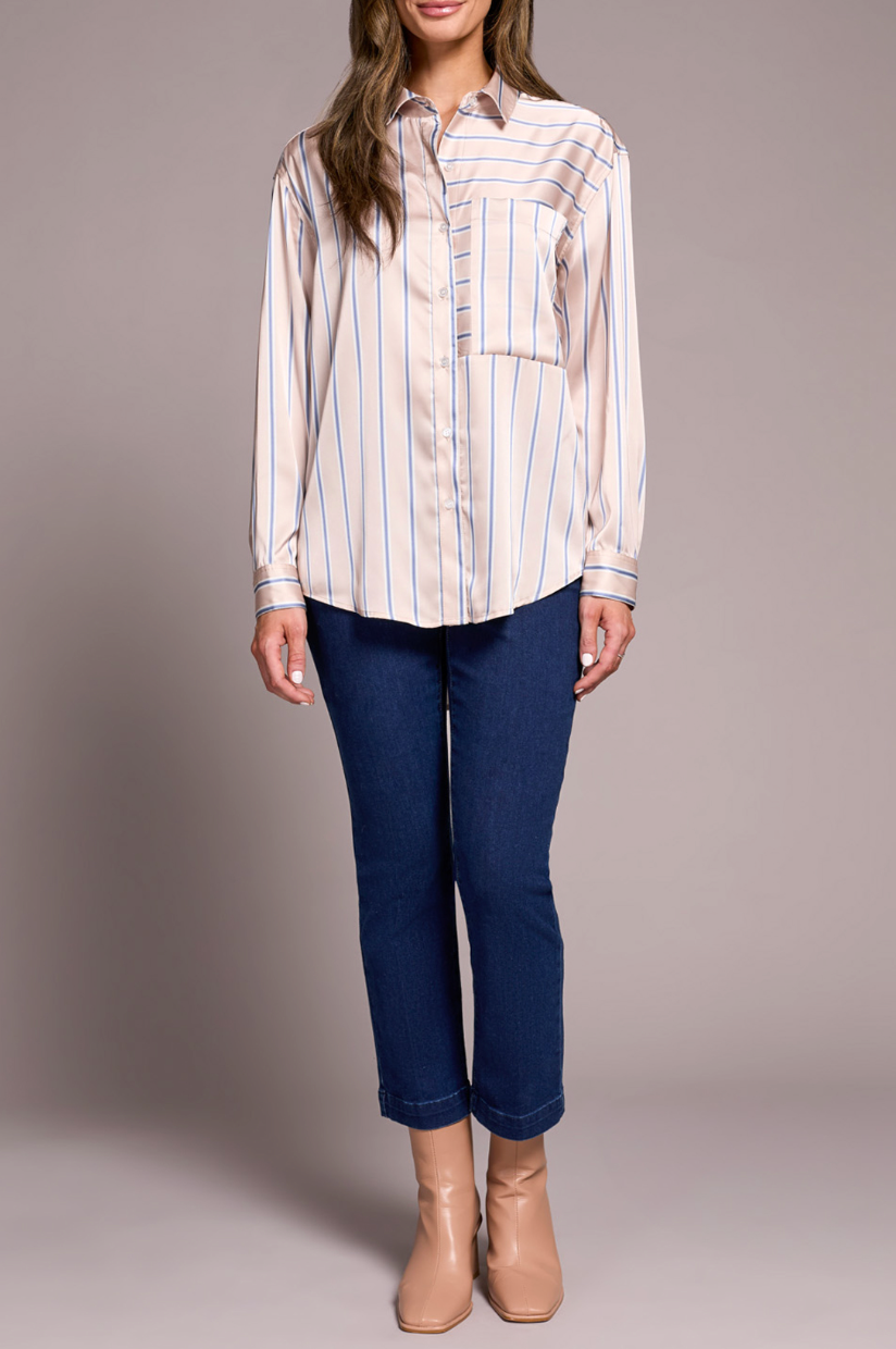 Tribal | Shirt W/ Cuts-beige