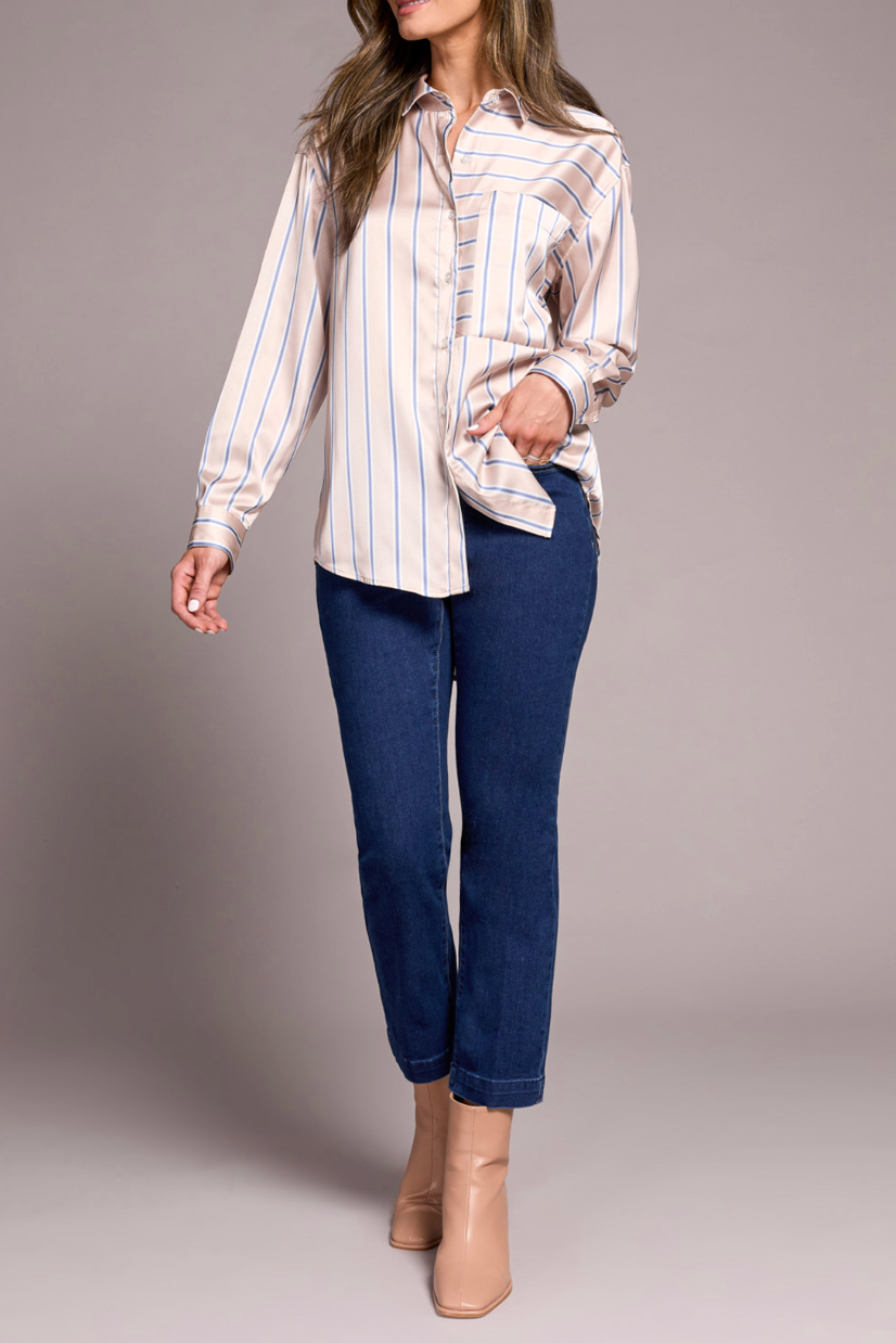 Tribal | Shirt W/ Cuts-beige