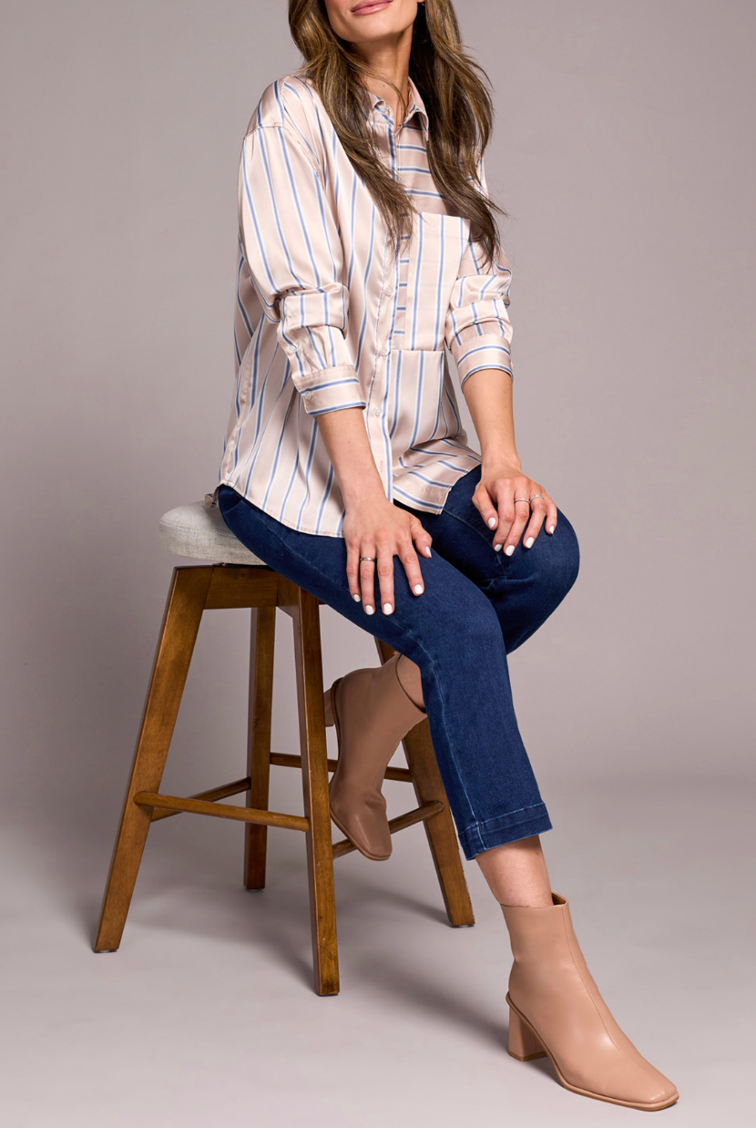 Tribal | Shirt W/ Cuts-beige
