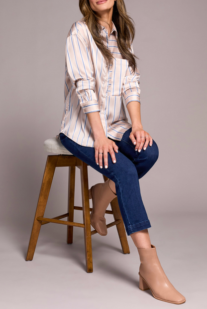 Tribal | Shirt W/ Cuts-beige