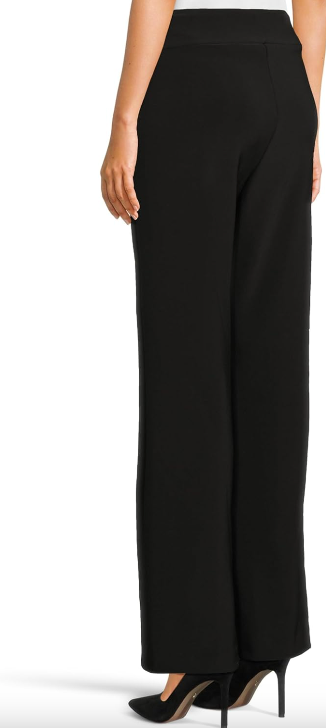 KRAZY LARRY wide ankle pants in neutral fabric with a relaxed fit, featuring a high waist and tapered leg style.