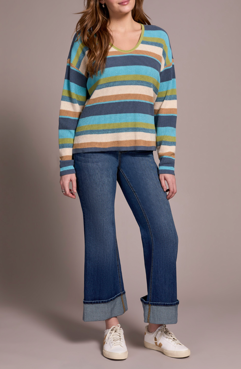 Tribal | L/s U Neck Sweater-wasabi