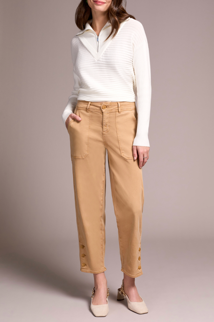 Tribal | Fly Frt Ankle Pant W/ Btn Vent