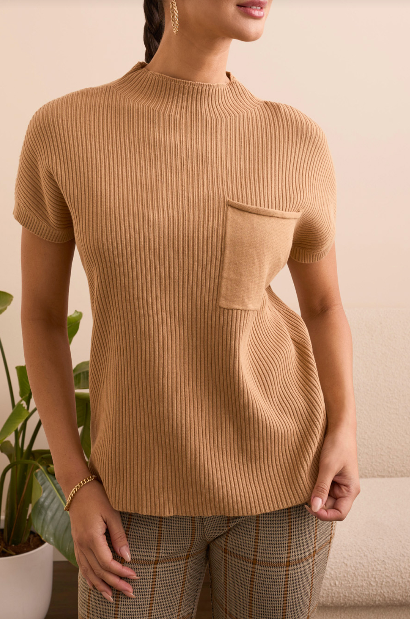 Tribal | S/s Dolman Sweater W/pocket-sl