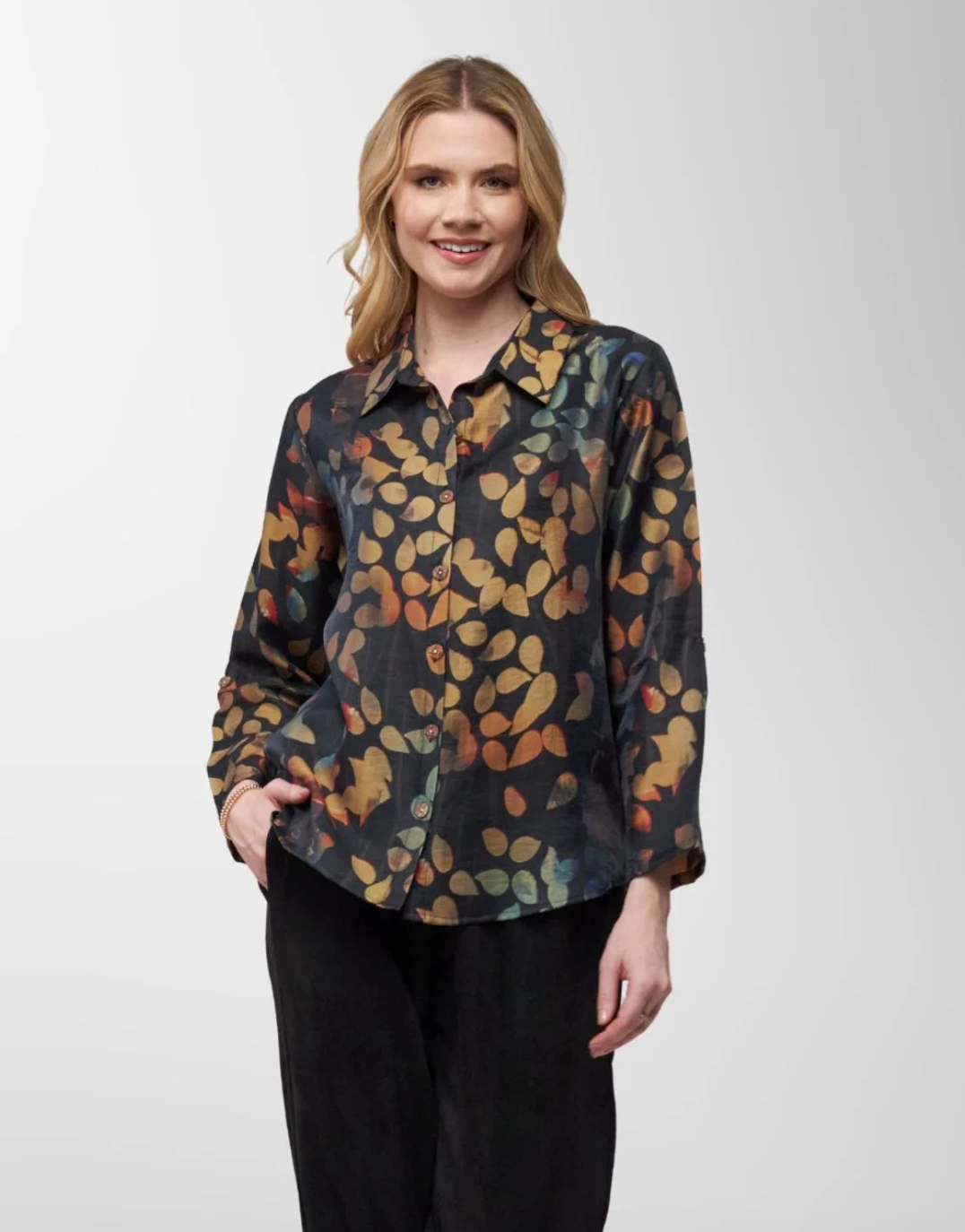Too Fan | Leaf Print Top