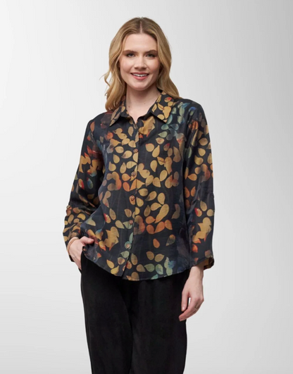 Too Fan | Leaf Print Top