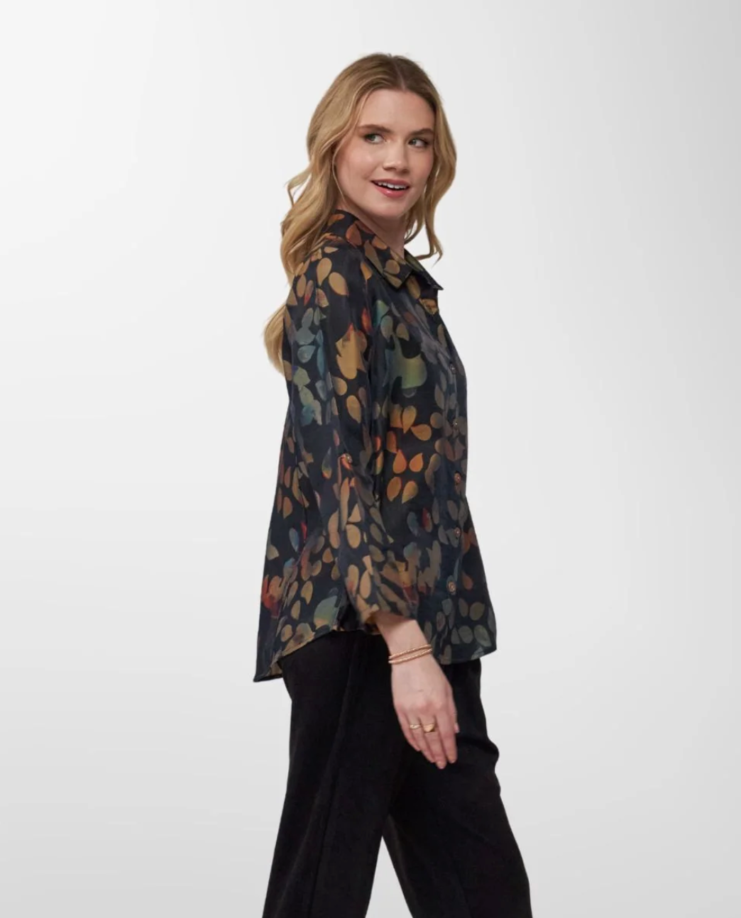 Too Fan | Leaf Print Top