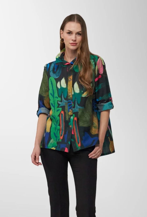 Too Fan | Wire Collar Shirt - Green