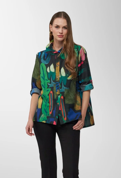 Too Fan | Wire Collar Shirt - Green
