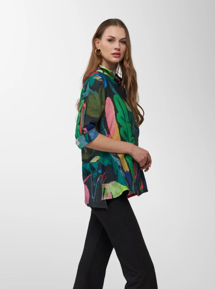 Too Fan | Wire Collar Shirt - Green