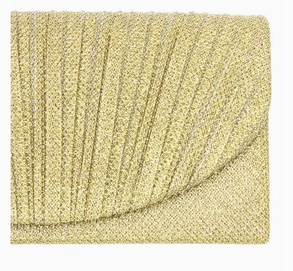 ANB Fashion | Pleated Glitter Accent Bag - Evelyne Talman