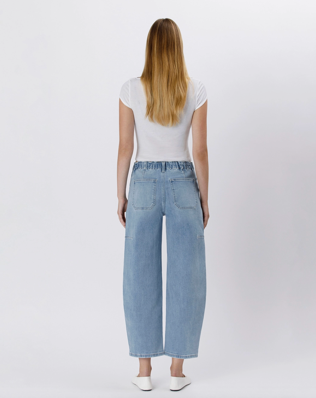 Flying Monkey Super High Rise Jeans in vintage wash, showcasing classic denim style and high waist design.