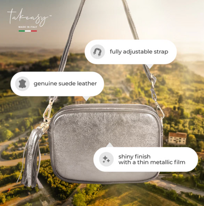 Takeasy | Metallic Leather Crossbody