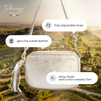 Takeasy | Metallic Leather Crossbody