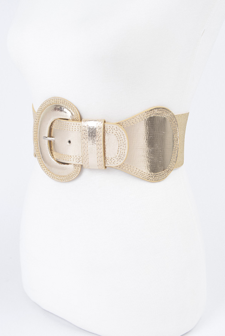 H &amp; D Accessori | Metallic Faux Leather Belt