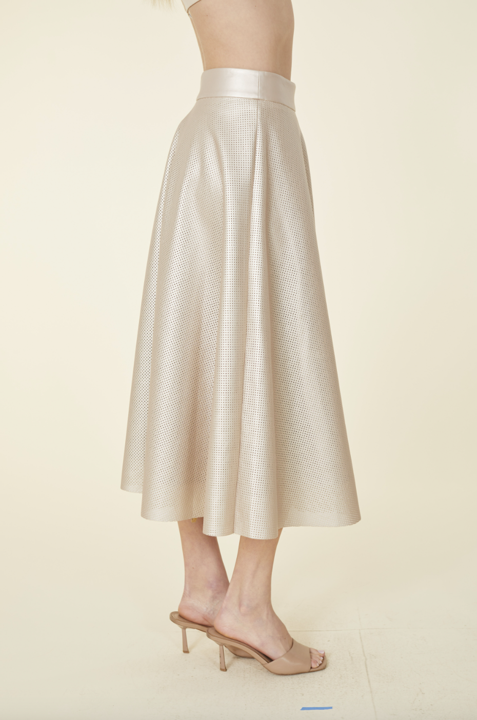 Dolce Cabo | Perforated Faux Leather Skt