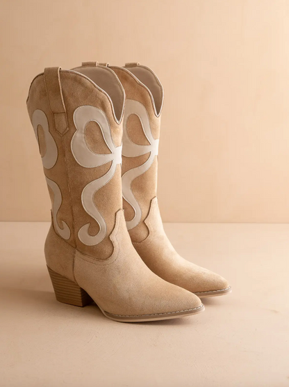 Oasis | Almond Western Bow Boots
