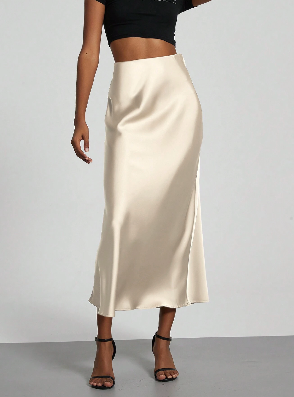 Cloister Collec | Elegant A Line Midi Skirt