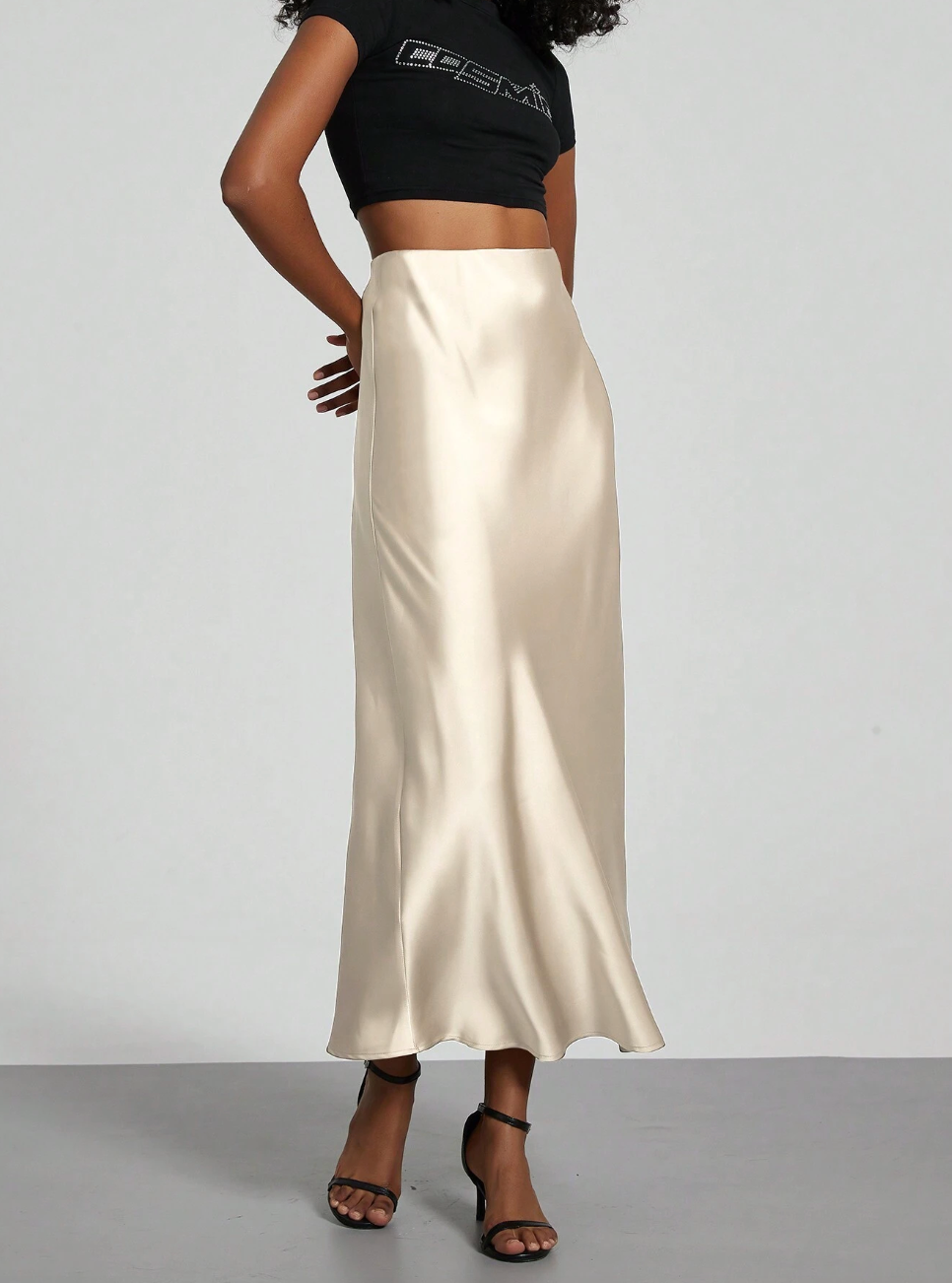Cloister Collec | Elegant A Line Midi Skirt