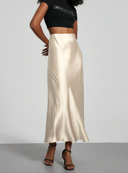 Cloister Collec | Elegant A Line Midi Skirt