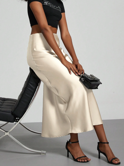 Cloister Collec | Elegant A Line Midi Skirt
