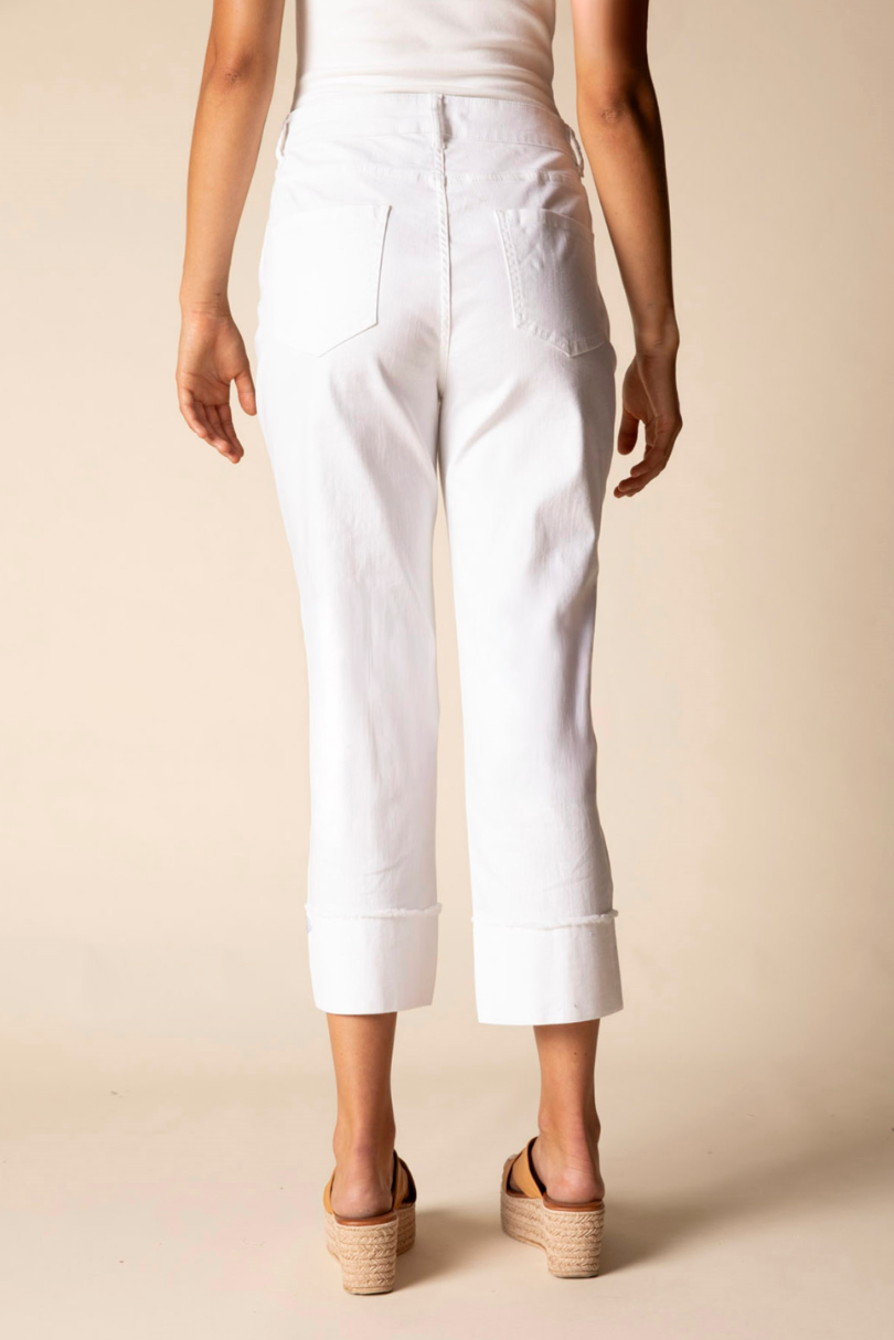 Stretch Denim Embro Cuff Pant