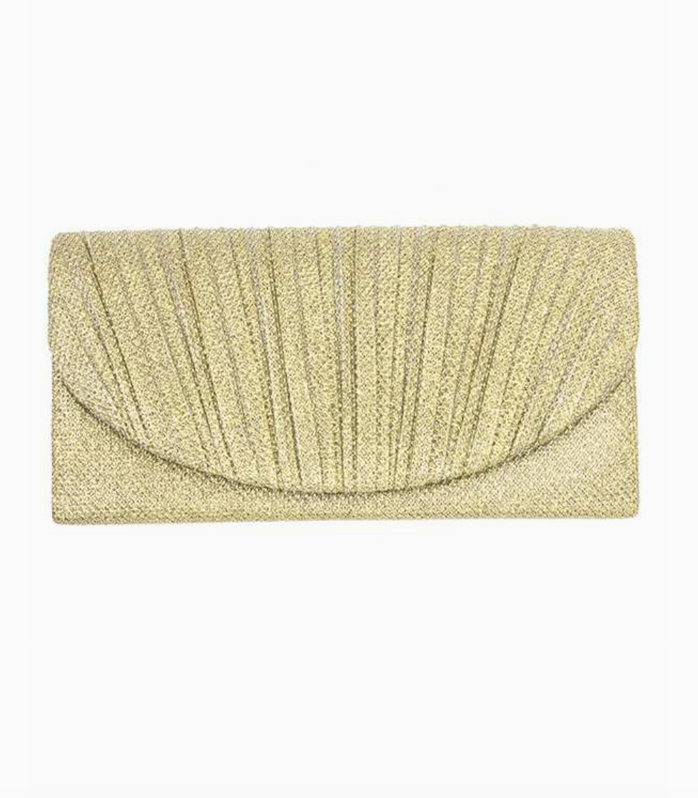 Anb Fashion | Pleated Glitter Accent Bag