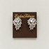 Silver CZ Feather Clip-On Earrings
