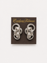 Silver Chain Clip-on Earrings pair of silver-toned interwoven knot earrings 