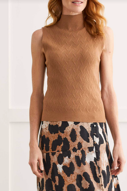 Tribal | Sleevless Mock Neck | Tribal | Cloister Collection Designer Fashion