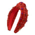 Slim Knot Embellished Headband, Strawberry Red